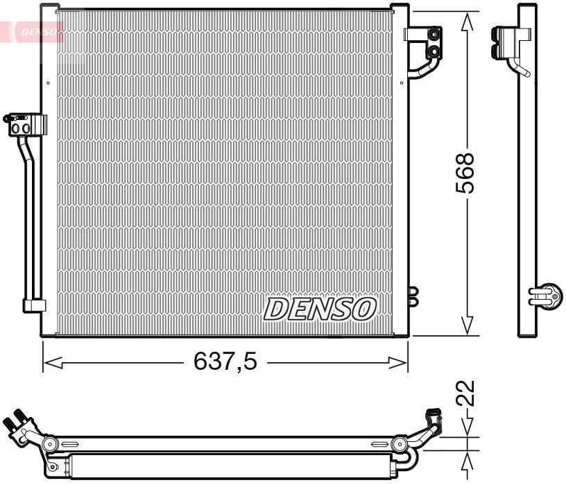 Condenseur, climatisation (Radiateur de climatisation) DENSO DCN17058