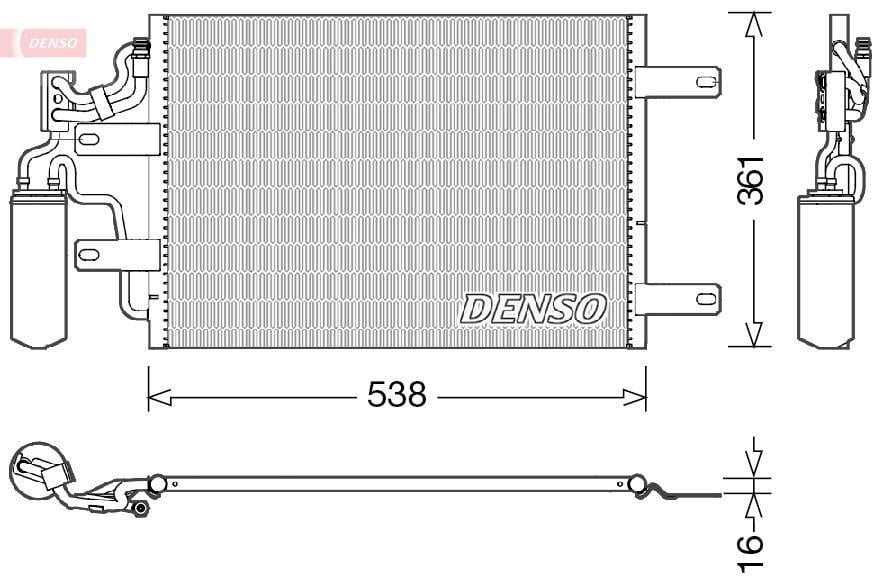 Condenseur, climatisation (Radiateur de climatisation) DENSO ref. DCN20025