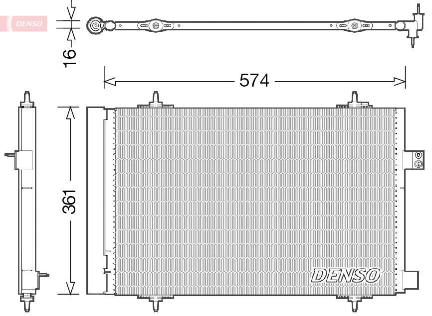 Condenseur, climatisation (Radiateur de climatisation) DENSO ref. DCN21019