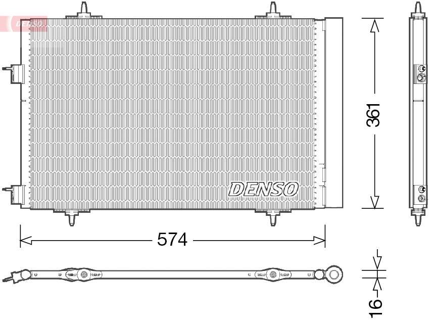 Condenseur, climatisation (Radiateur de climatisation) DENSO ref. DCN21020