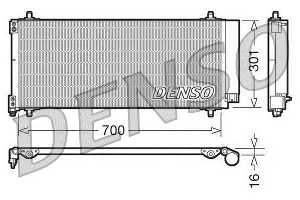Condenseur, climatisation (Radiateur de climatisation) DENSO ref. DCN21027