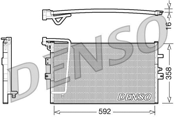 Condenseur, climatisation (Radiateur de climatisation) DENSO ref. DCN25002