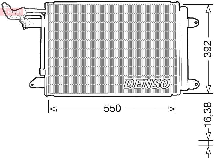 Condenseur, climatisation (Radiateur de climatisation) DENSO ref. DCN32032
