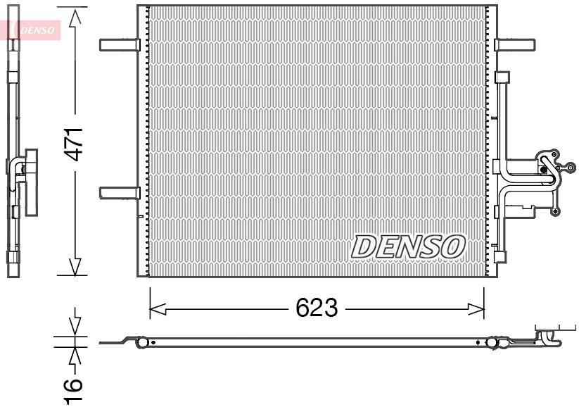 Condenseur, climatisation (Radiateur de climatisation) DENSO ref. DCN33010