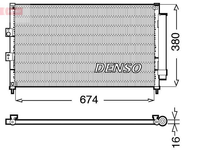 Condenseur, climatisation (Radiateur de climatisation) DENSO DCN40014