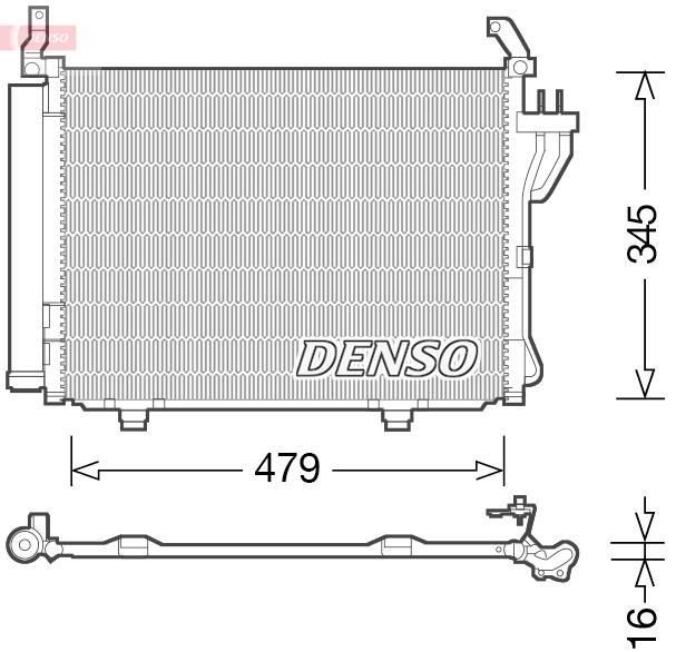 Condenseur, climatisation (Radiateur de climatisation) DENSO ref. DCN41002