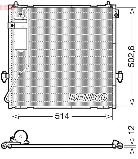 Condenseur, climatisation (Radiateur de climatisation) DENSO DCN45010