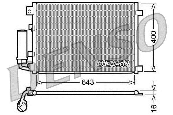 Condenseur, climatisation (Radiateur de climatisation) DENSO ref. DCN46002