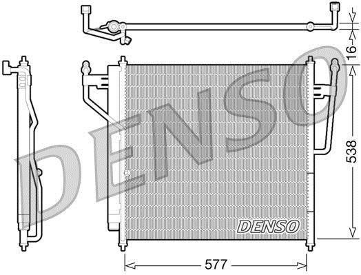 Condenseur, climatisation (Radiateur de climatisation) DENSO DCN46017