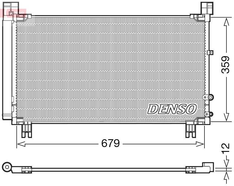 Condenseur, climatisation (Radiateur de climatisation) DENSO DCN50053