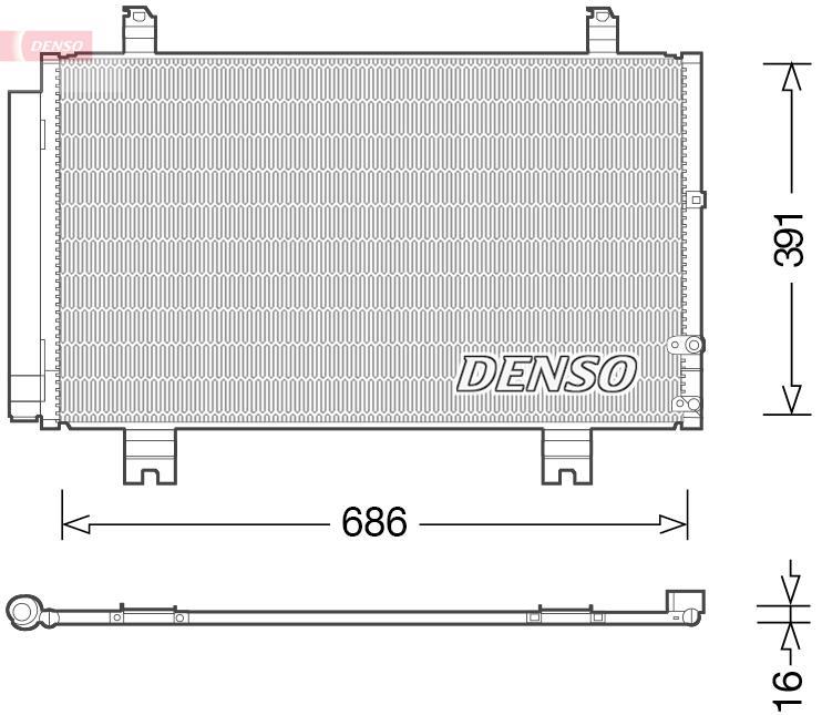 Condensador, aire acondicionado DENSO ref. DCN51013