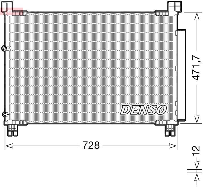 Condenseur, climatisation (Radiateur de climatisation) DENSO DCN51015
