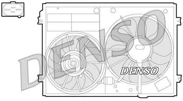 Ventilateur de refroidissement du moteur (Motoventilateur) DENSO ref. DER32012
