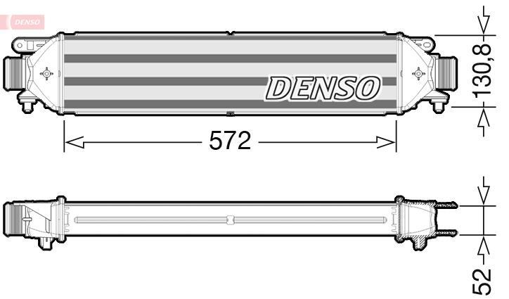 Intercooler, échangeur (Refroidisseur d'air) DENSO ref. DIT09103