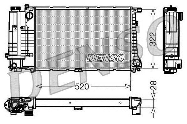 Radiador motor DENSO DRM05045