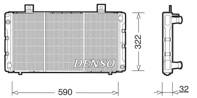 Radiador, refrigeración del motor DENSO ref. DRM25003