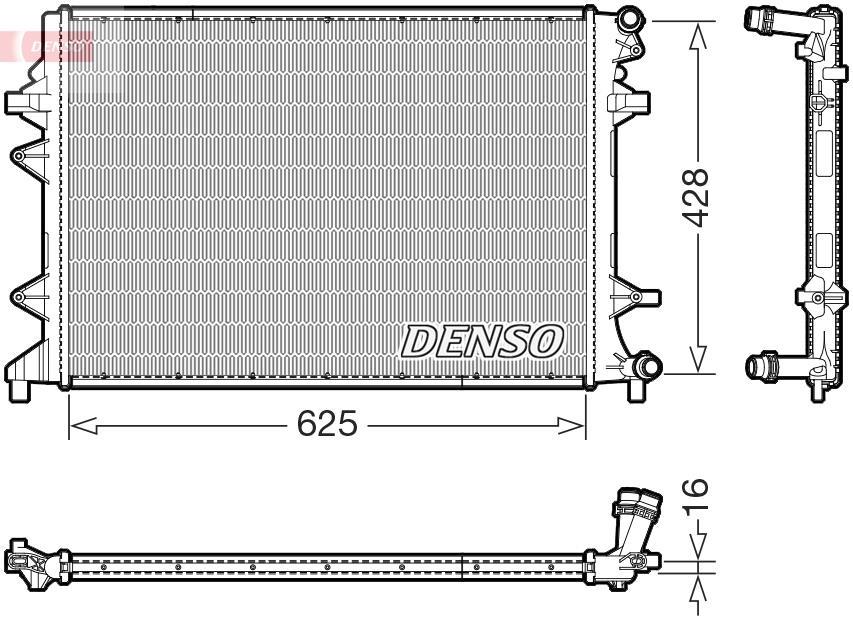 Radiateur moteur (Radiateur de refroidissement) DENSO ref. DRM32054