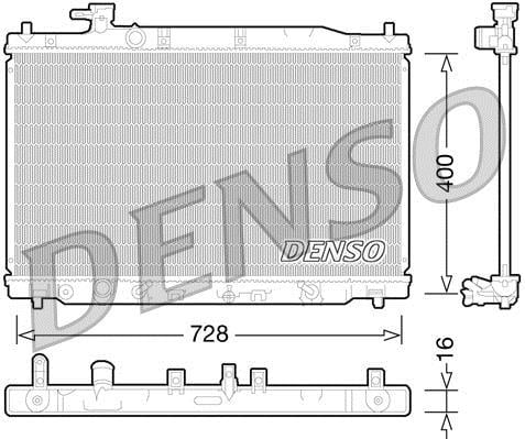 Radiateur moteur (Radiateur de refroidissement) DENSO DRM40030