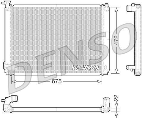 Radiateur moteur (Radiateur de refroidissement) DENSO DRM51010