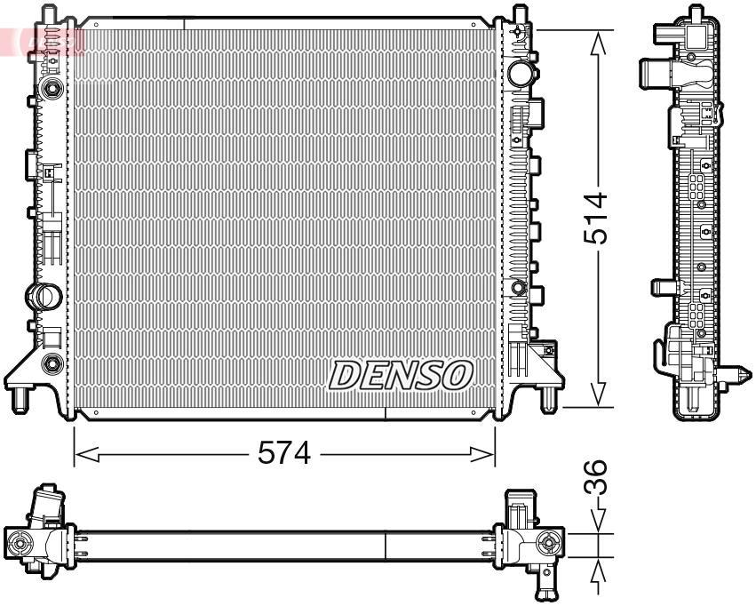 Radiateur moteur (Radiateur de refroidissement) DENSO DRM99013