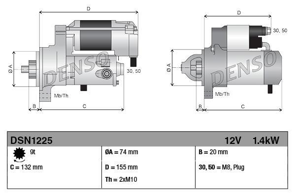 Motor de arranque (Arrancador) DENSO ref. DSN1225