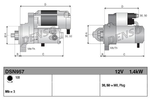Démarreur DENSO ref. DSN957