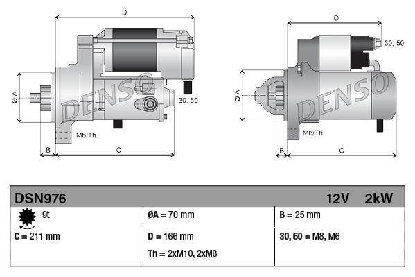 Démarreur DENSO ref. DSN976