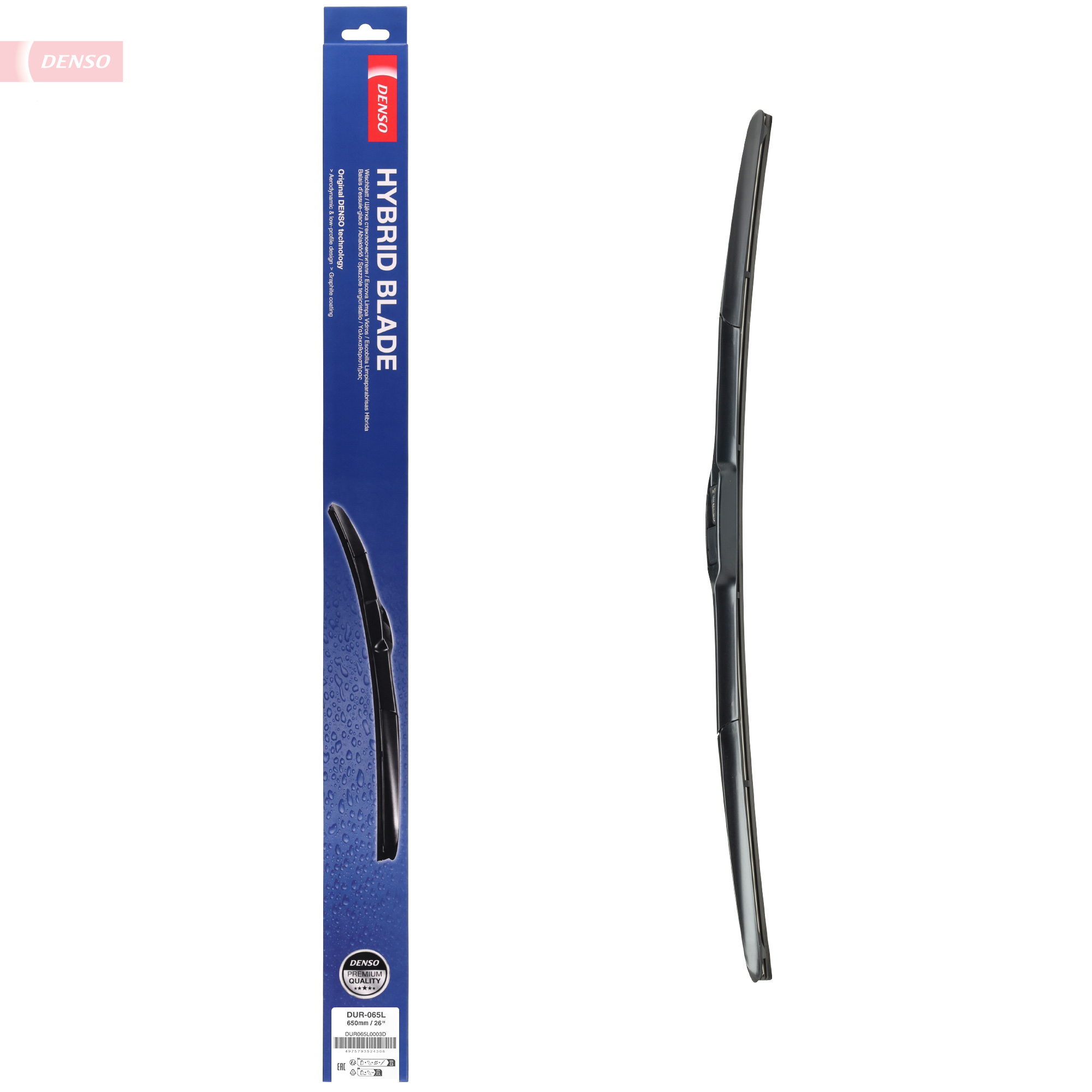 Balai d'essuie-glace (Essuie glace) DENSO ref. DUR-065L