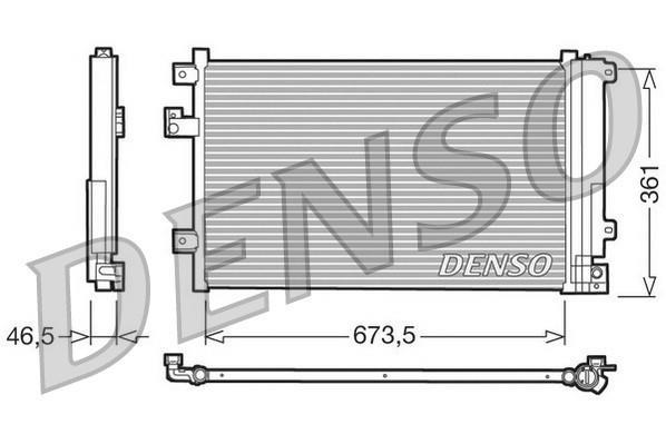 Condenseur, climatisation (Radiateur de climatisation) DENSO DCN09084