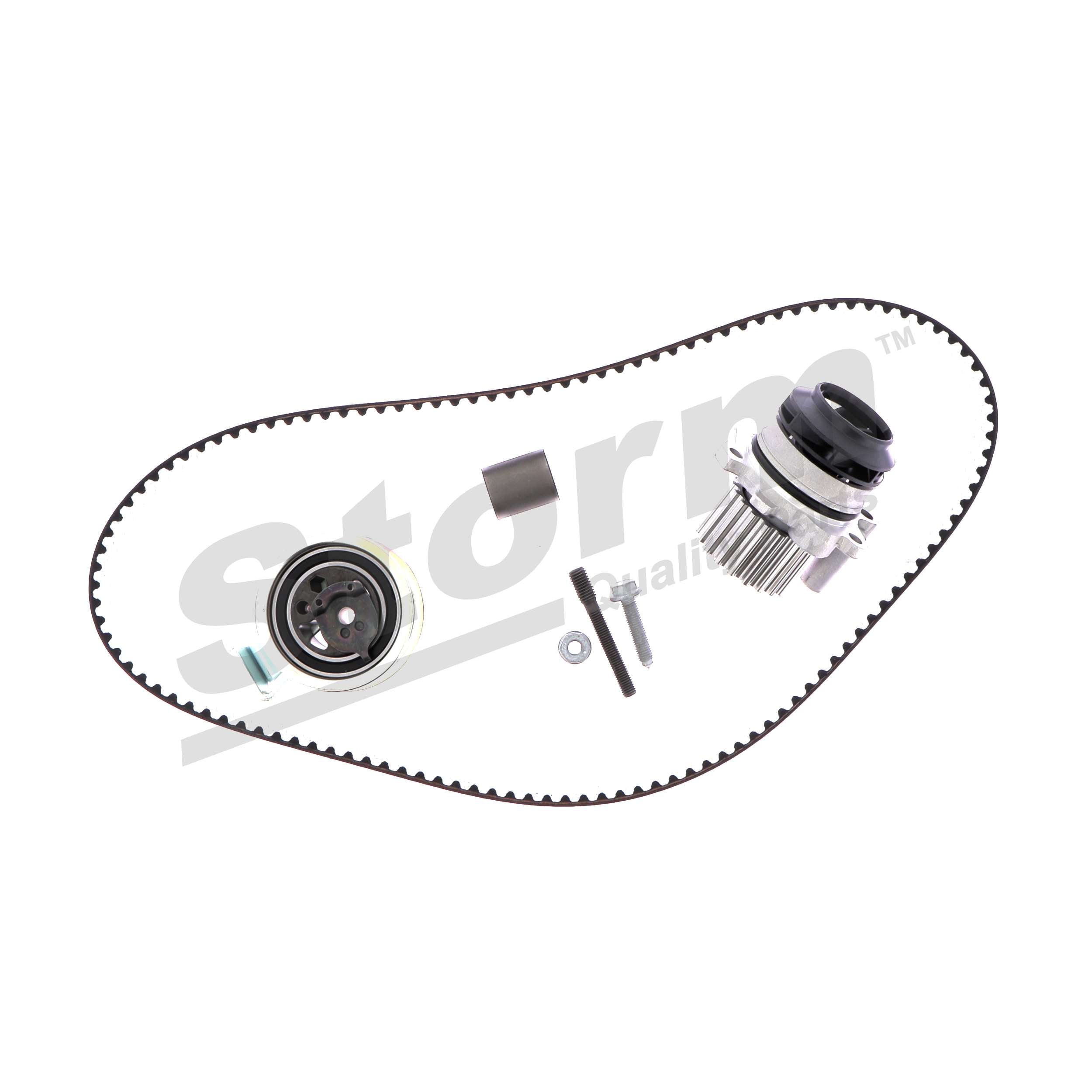 Pompe à eau + kit de courroie de distribution (Kit courroie de distribution) Storm ref. 5550582KP