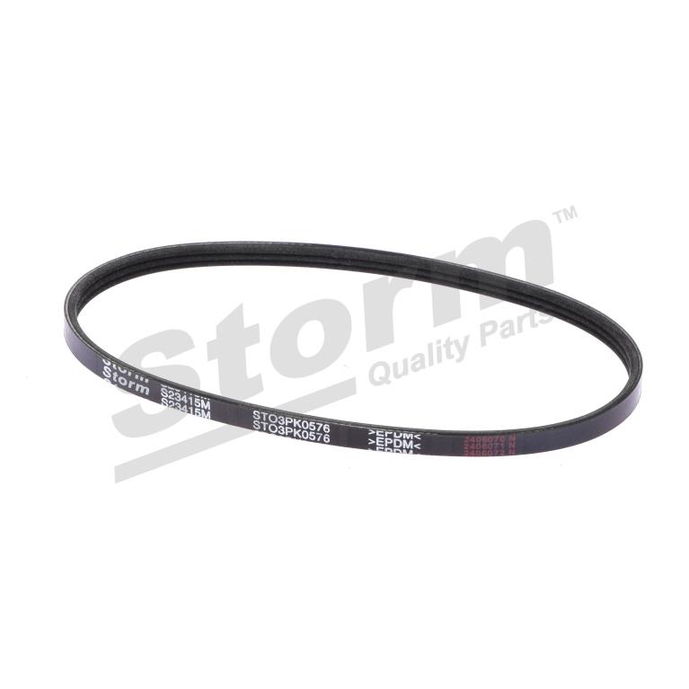 Courroie trapézoïdale à nervures Storm ref. STO3PK0576