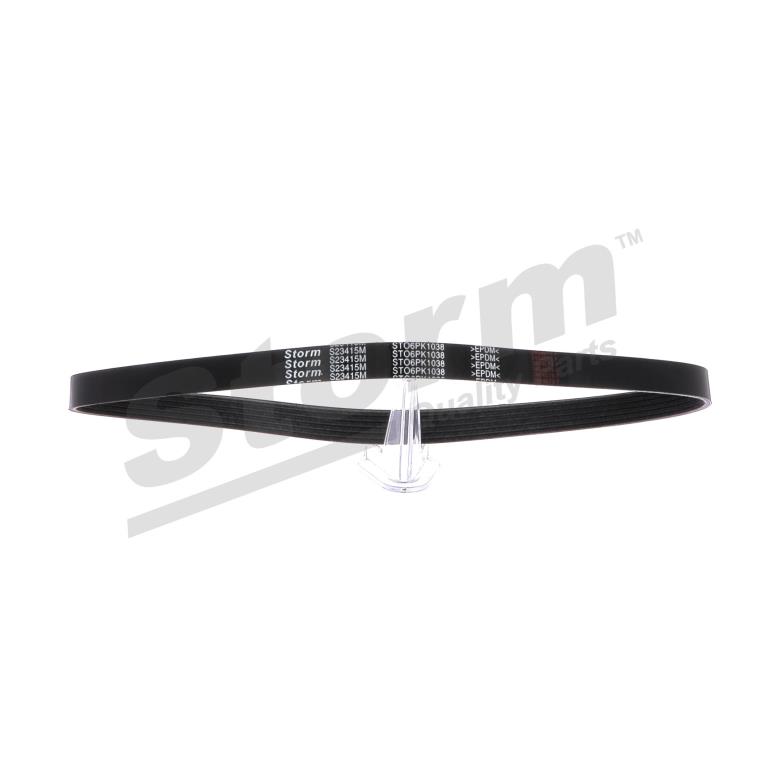 Courroie trapézoïdale à nervures Storm ref. STO6PK1038