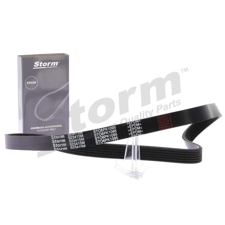 Courroie trapézoïdale à nervures Storm ref. STO6PK1095