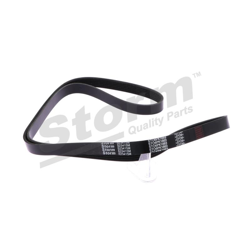 Courroie trapézoïdale à nervures Storm ref. STO6PK1663