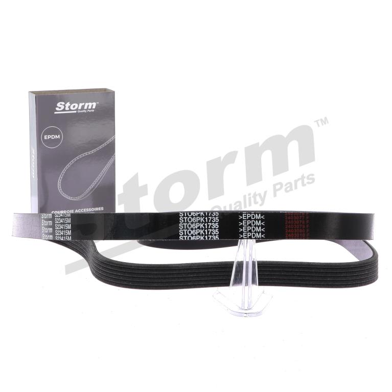 Courroie trapézoïdale à nervures Storm ref. STO6PK1735