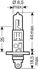 Ampoule OSRAM H1 - ref. 64150NBU-02B