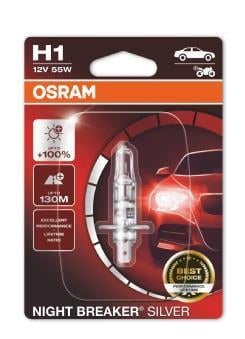 Ampoule, projecteur longue portée OSRAM 1 ✕ H1 NIGHT BREAKER® SILVER - 64150NBS-01B