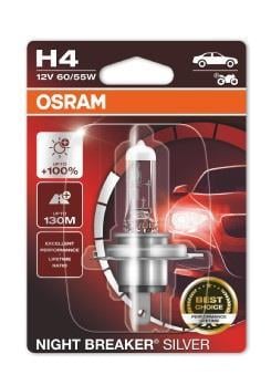 Ampoule, projecteur longue portée OSRAM 1 ✕ H4 NIGHT BREAKER® SILVER - 64193NBS-01B