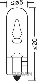 Ampoule OSRAM 10 ✕ W2,3W - ref. 2723