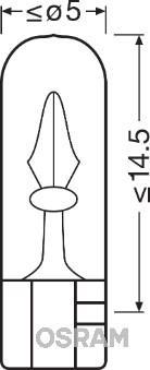 Ampoule d'éclairage des instruments OSRAM 1 ✕ ORIGINAL - 2741