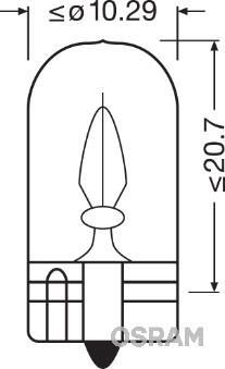 Ampoule d'éclairage des instruments OSRAM 10 ✕ ORIGINAL - 2820