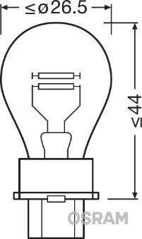 Ampoule OSRAM 10 ✕ P27/7W - ref. 3157