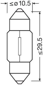 Ampoule, feu plafonnier OSRAM ref. 6438-02B