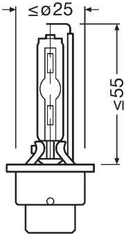 Lâmpada, farol de longo alcance OSRAM 1 ✕ D2S - ref. 66240XNL