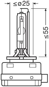 Ampoule Xénon OSRAM 1 ✕ D1R - ref. 66150