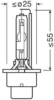 Ampoule Xénon OSRAM 1 ✕ D2R - ref. 66250