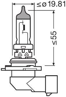 Ampoule, projecteur longue portée OSRAM 2 ✕ HB4 - ref. 9006NL-HCB