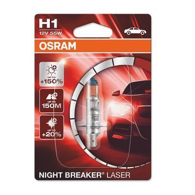 Ampoule, projecteur longue portée OSRAM 1 ✕ H1 NIGHT BREAKER® LASER - 64150NL-01B