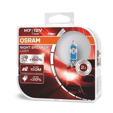 Ampoule, projecteur longue portée OSRAM 2 ✕ H7 NIGHT BREAKER® LASER - 64210NL-HCB
