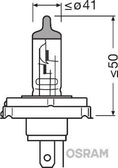 Ampoule OSRAM 1 ✕ R2 - ref. 64183-01B